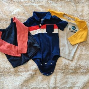 💙3for$30 Colorful 12month Boys Shirt Set